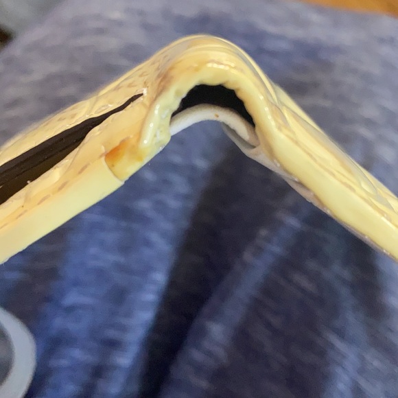 Coach yellow flap wallet w/ stains - Picture 11 of 11